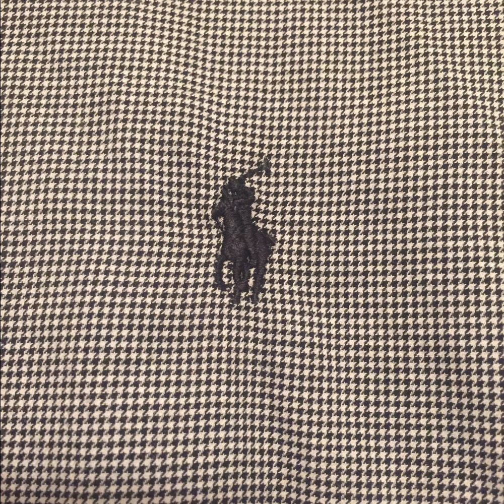 🐎RALPH LAUREN M B&W Houndstooth Dress Shirt - Picture 3 of 4